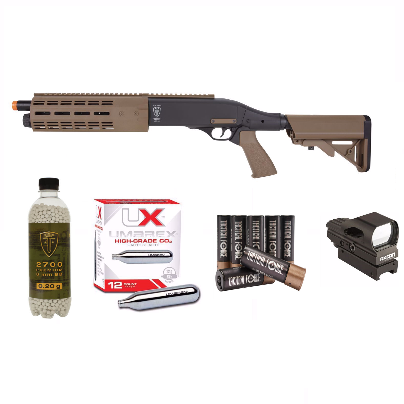 Elite Force Tri Shot Co2 Shotgun Bundle