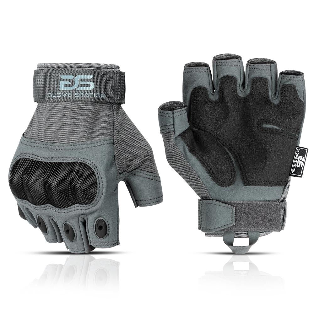 Combat Fingerless Hard Knuckle Gloves