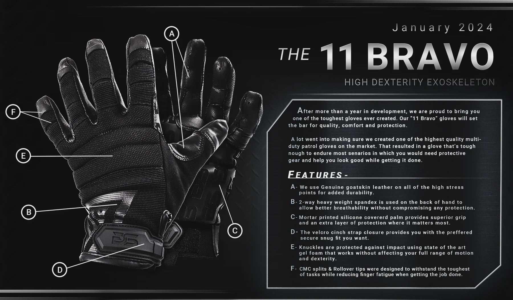 Glove Station 11 Bravo Gloves (Black)
