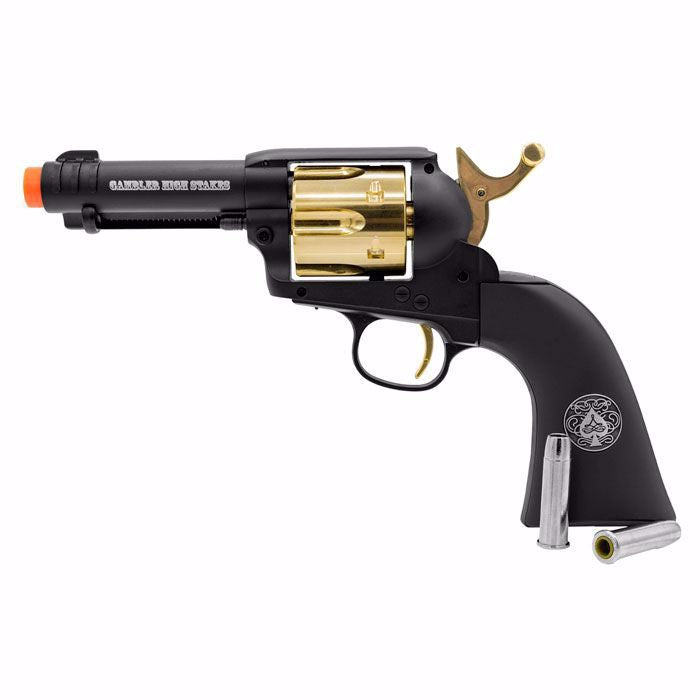 Legends Gambler High Stakes Black & Gold Co2 Revolver