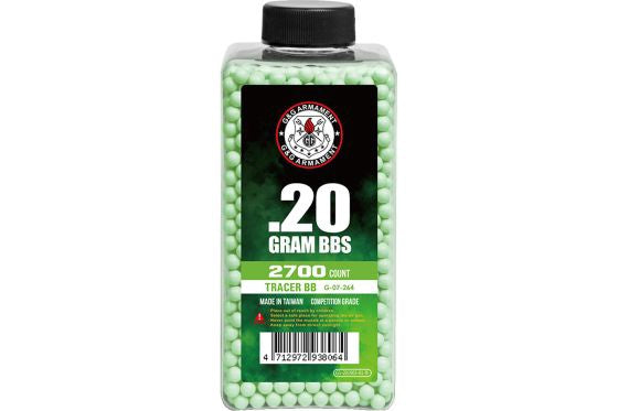 G&G 2700rd Tracer Bottle of BB's (Green)