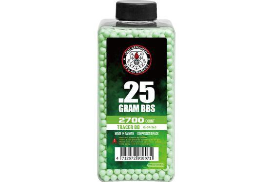G&G 2700rd Tracer Bottle of BB's (Green)