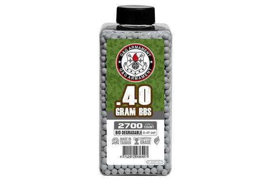 G&G 2700rd .40g Bio Bottle of BB's (Grey)