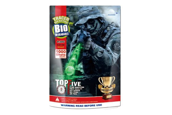 G&G 1000rd .20g Bio Tracer Bag of BB's (Green)